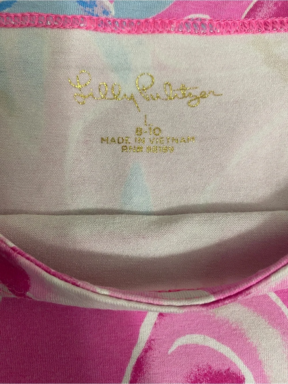 Lilly Pulitzer mini Sophie ruffle dress pink tropical size L (8-10)
